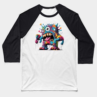 Color Monster - Graffiti Street Art Baseball T-Shirt